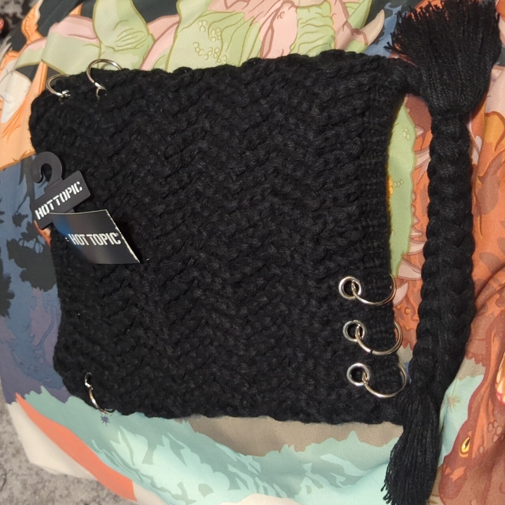 Black knitted beanie